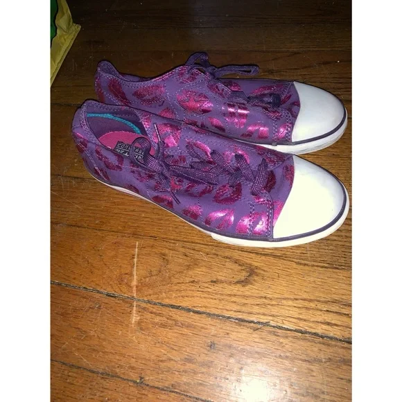 CONVERSE Purple Foil Lip Print sneakers, 9 - Picture 2 of 4